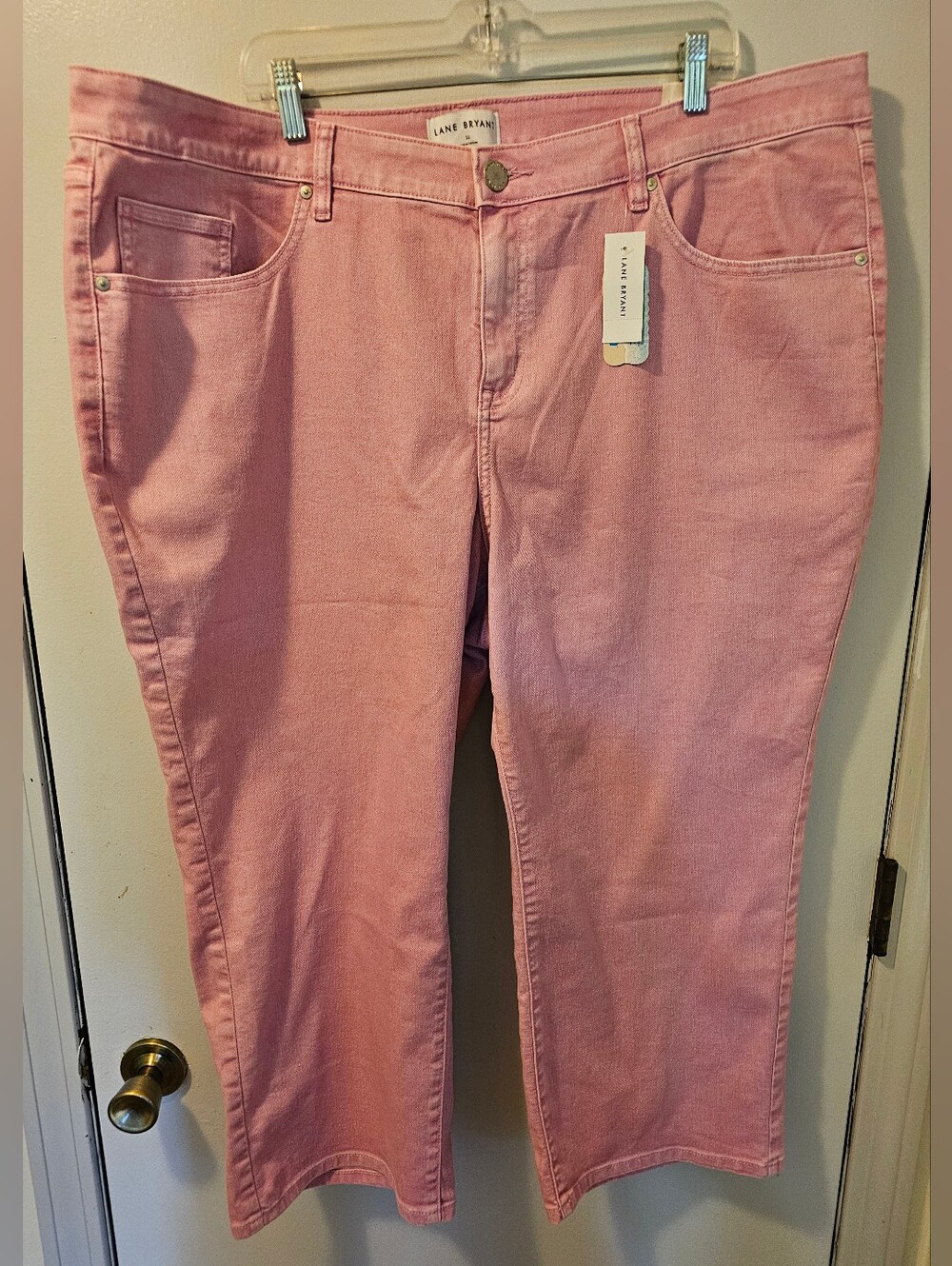 Lane Bryant Signature Fit Straight Crop Jeans Mid Rise Stretch Women's Sz 22 NWT